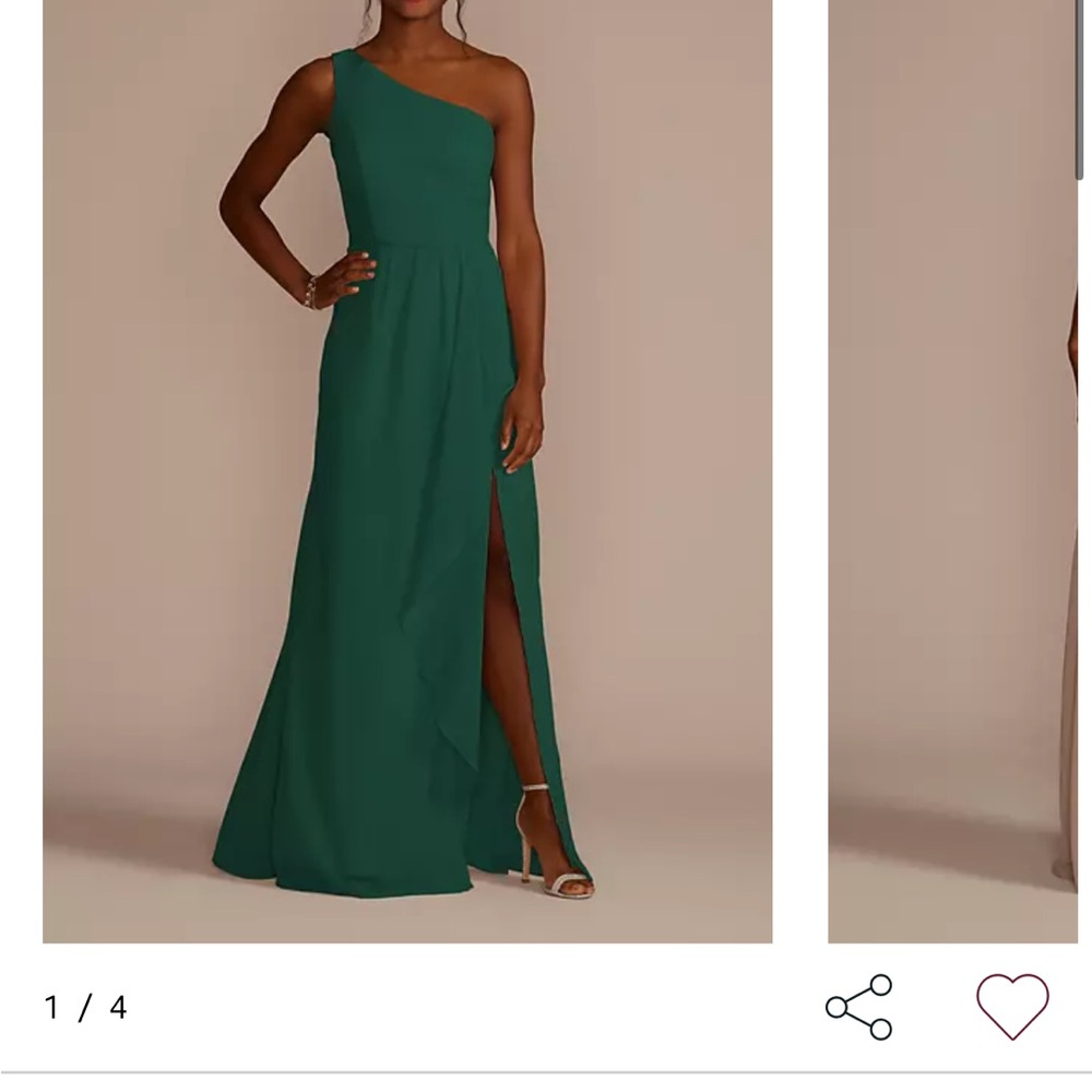 Azazie Chiffon One-Shoulder Bridesmaid Dress with Cascade
